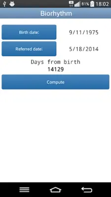 Biorhythm android App screenshot 4